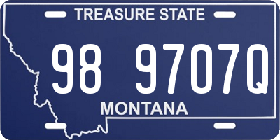 MT license plate 989707Q