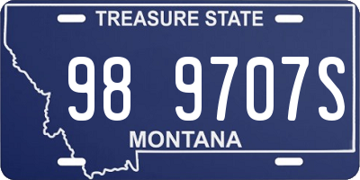 MT license plate 989707S