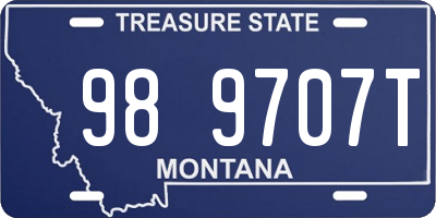 MT license plate 989707T