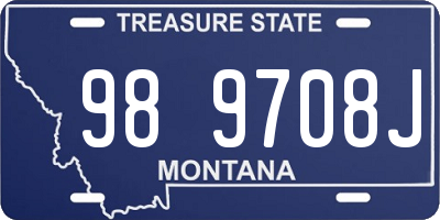 MT license plate 989708J