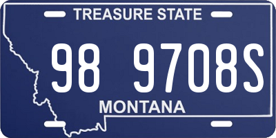 MT license plate 989708S