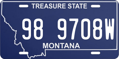 MT license plate 989708W