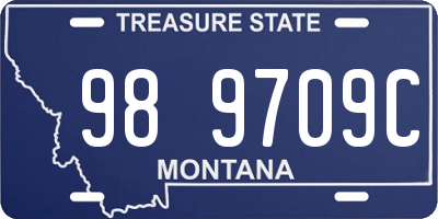 MT license plate 989709C