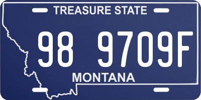 MT license plate 989709F