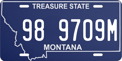 MT license plate 989709M