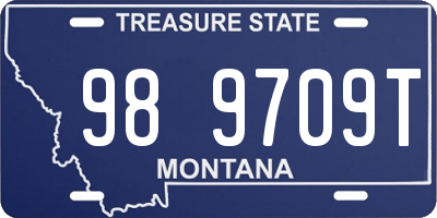 MT license plate 989709T