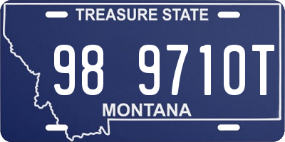 MT license plate 989710T