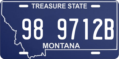 MT license plate 989712B