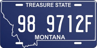 MT license plate 989712F