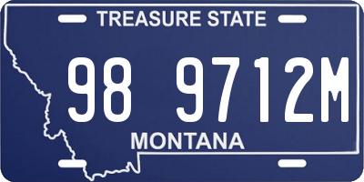 MT license plate 989712M