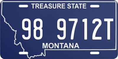 MT license plate 989712T