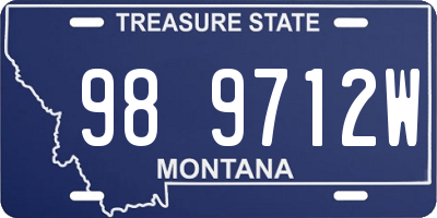 MT license plate 989712W