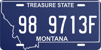 MT license plate 989713F