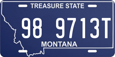 MT license plate 989713T