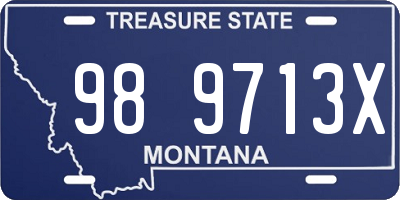 MT license plate 989713X