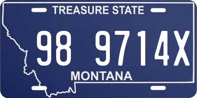 MT license plate 989714X