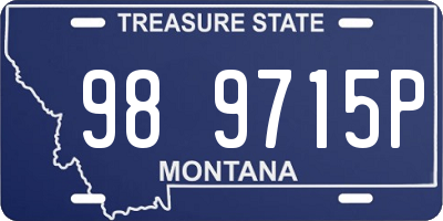 MT license plate 989715P