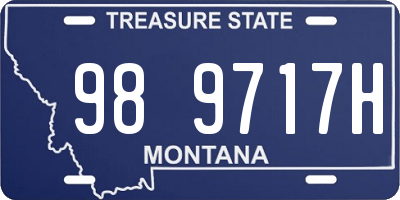 MT license plate 989717H