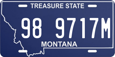 MT license plate 989717M