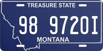 MT license plate 989720I