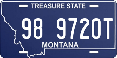 MT license plate 989720T