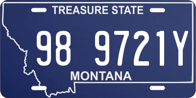 MT license plate 989721Y