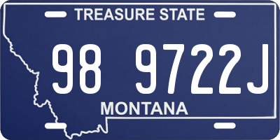 MT license plate 989722J