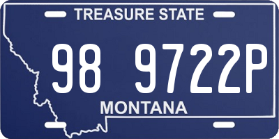 MT license plate 989722P