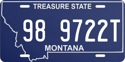 MT license plate 989722T