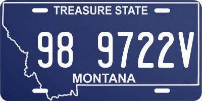 MT license plate 989722V