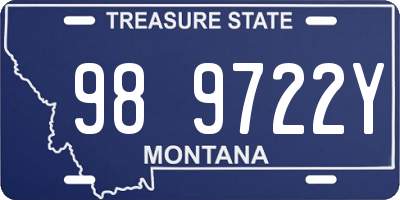 MT license plate 989722Y