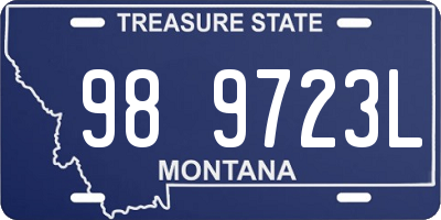 MT license plate 989723L