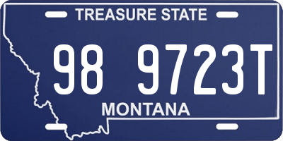 MT license plate 989723T