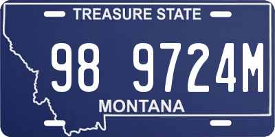MT license plate 989724M