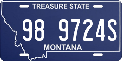 MT license plate 989724S