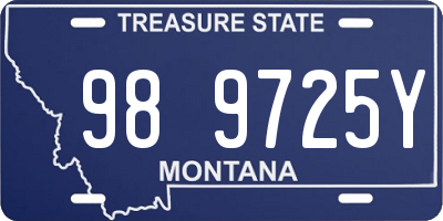 MT license plate 989725Y