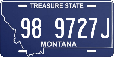 MT license plate 989727J