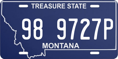 MT license plate 989727P