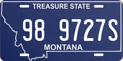 MT license plate 989727S