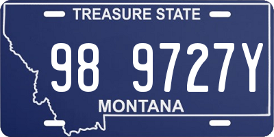 MT license plate 989727Y