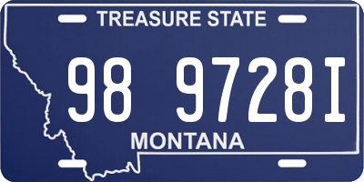 MT license plate 989728I