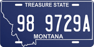 MT license plate 989729A