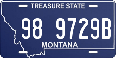 MT license plate 989729B