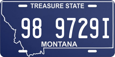 MT license plate 989729I