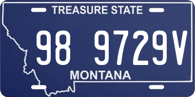 MT license plate 989729V