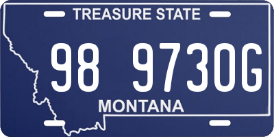 MT license plate 989730G