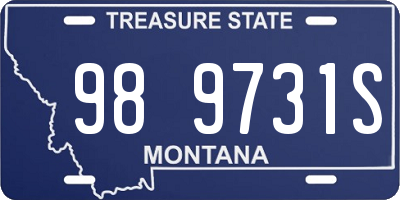 MT license plate 989731S