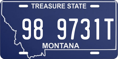 MT license plate 989731T