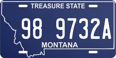MT license plate 989732A