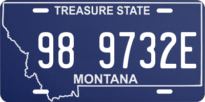 MT license plate 989732E